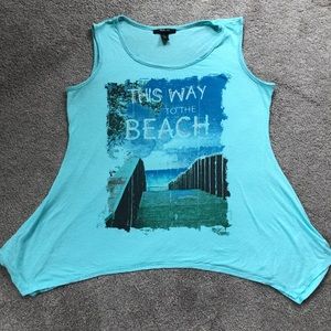 Size L handkerchief hem tank